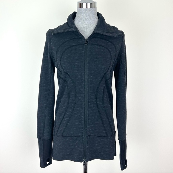 Lululemon In Stride Jacket - black Pique - fair‎ condition - Picture 1 of 7
